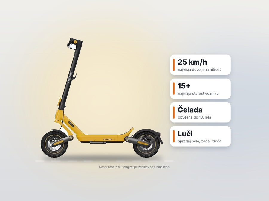 Varno z električnim skirojem Xiaomi - kakšni so predpisi v Sloveniji?