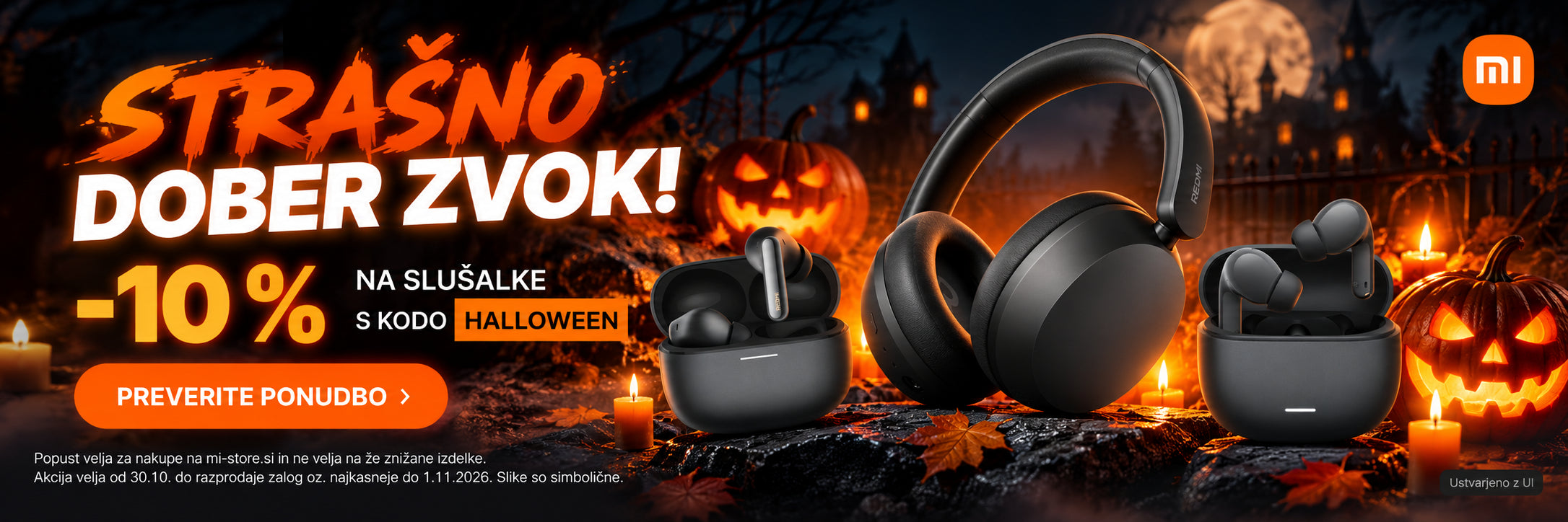 Strašno dober zvok! -10 % na slušalke s kodo HALLOWEEN
